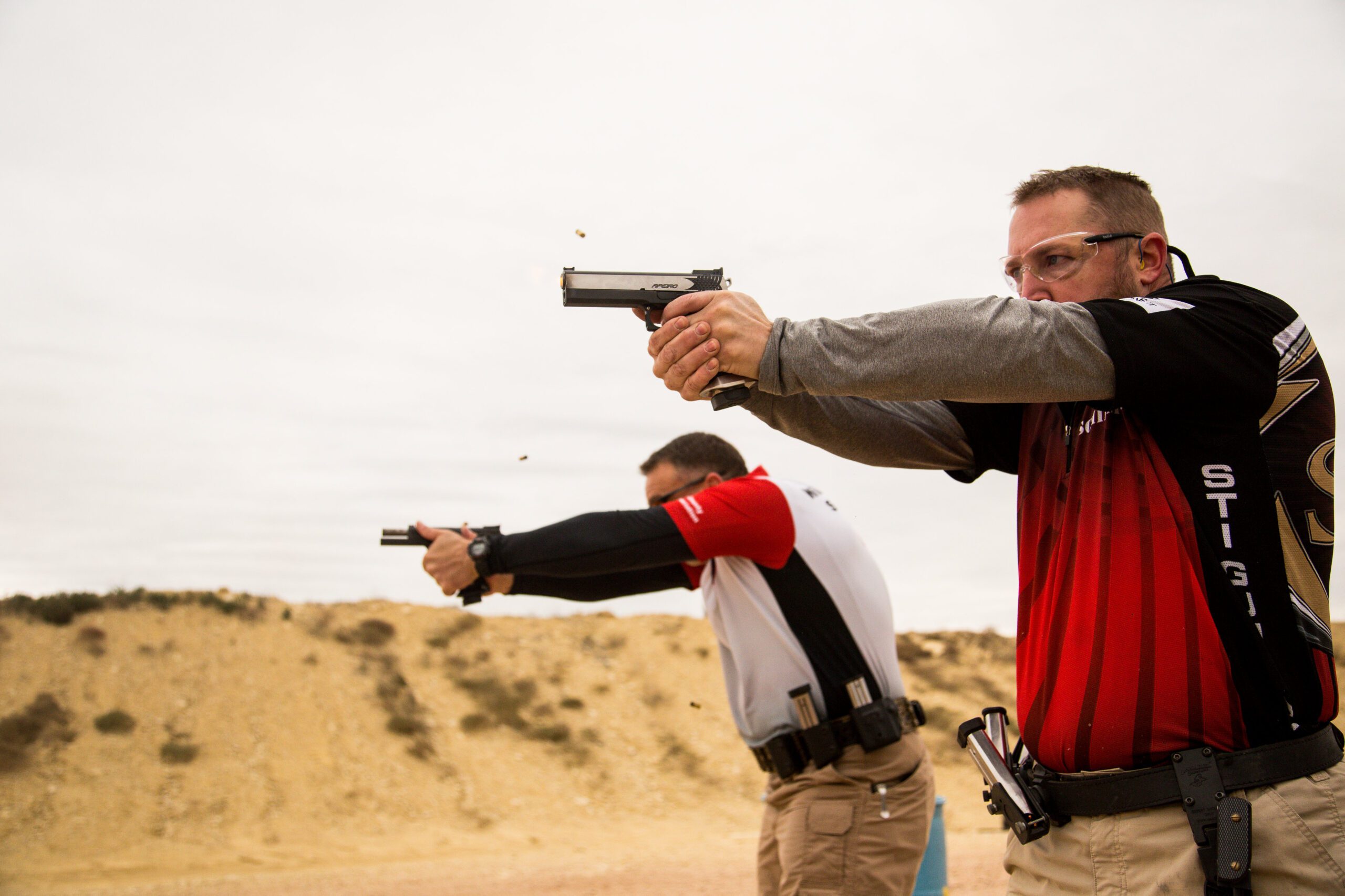 Men shooting