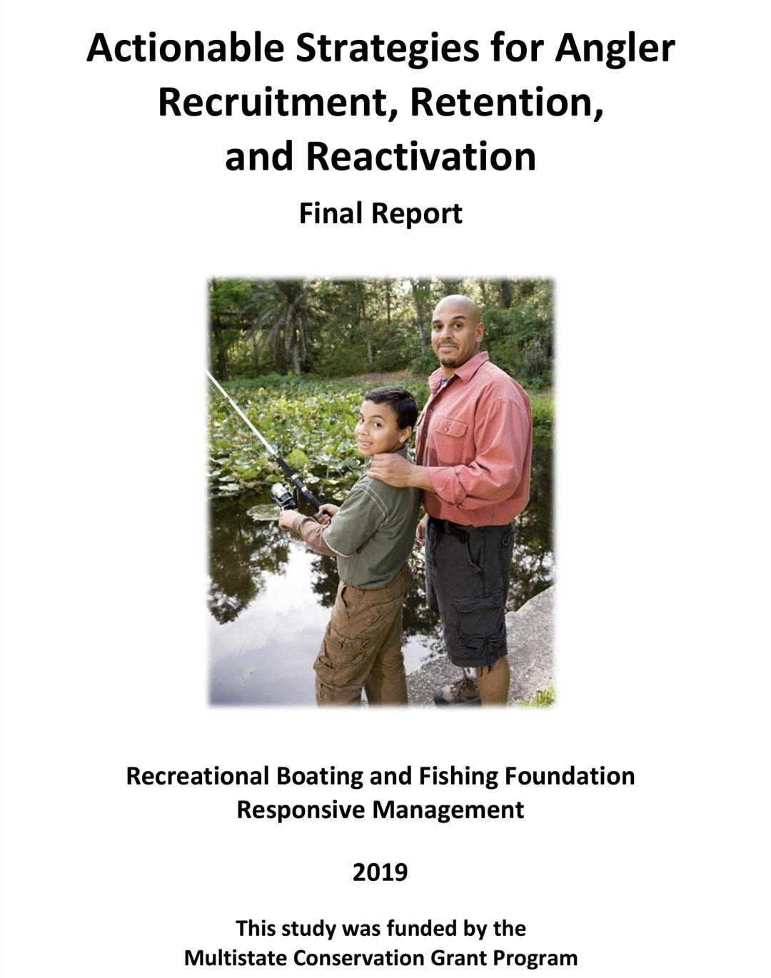 PDF cover actionable strategies for Angler recruitment, retention, and reactivation final report