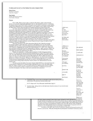 Evolution and Current Use of the Outdoor Recreation Adoption Model